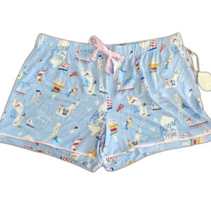 NWT Spartina449 Pajama Short, Down The Shore, Light Blue, Size XXL